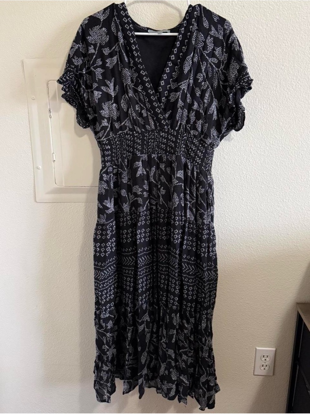 Black and White Midi Dress